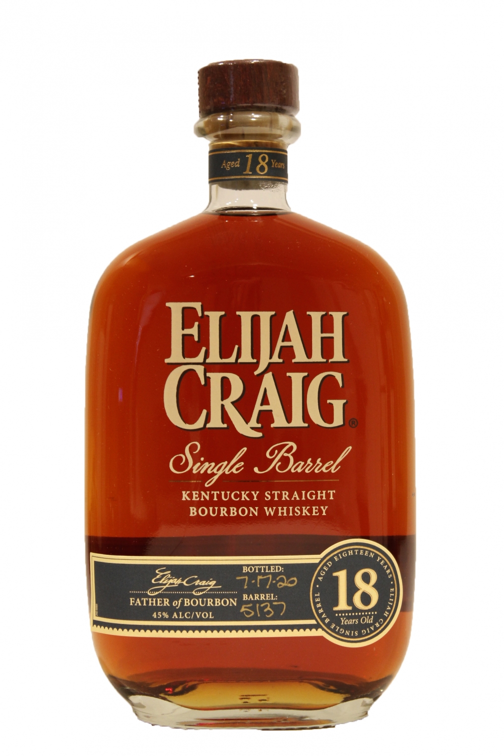 Elijah Craig 18 Year Old Single Barrel