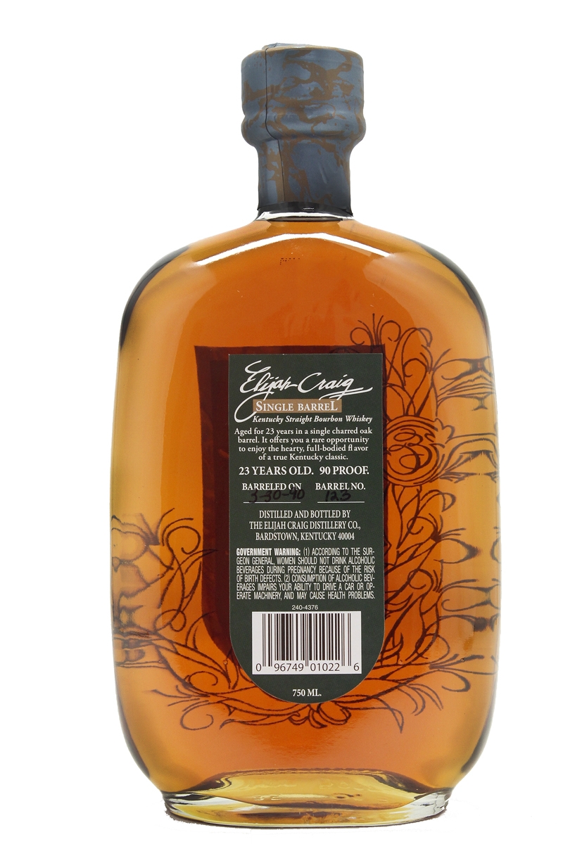 Elijah Craig 23 Year Old Single Barrel