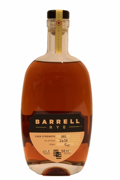 Barrell 5 Years Old Rye Batch 002 117.5 Proof