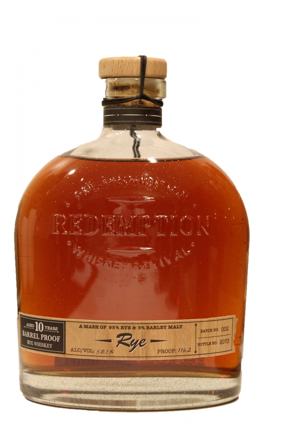 Redemption 10 Year Old Rye Barrel Proof Batch 2 Oaksliquors Com