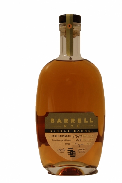 Barrell Rye Single Barrel Cask Strength 13 Years Old Batch L940