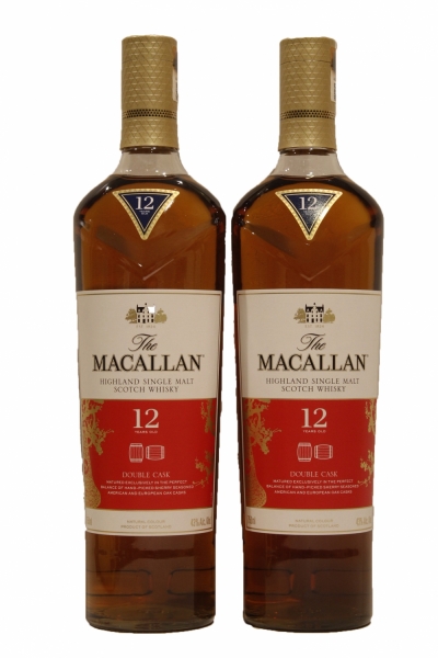 Macallan 12 year Old Double Cask Limited Edition Chinese 'Year Of the Pig' Double Bottle Set