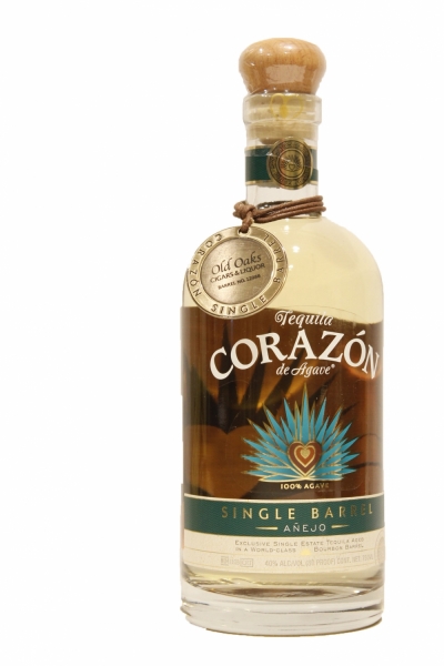 Corazon Single Barrel Anejo Weller Bourbon Casks Bottled for Oaks Liquors