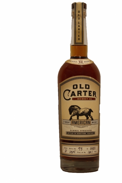 Old Carter 12 Years Old  American Whiskey Batch 3 138.1 Proof