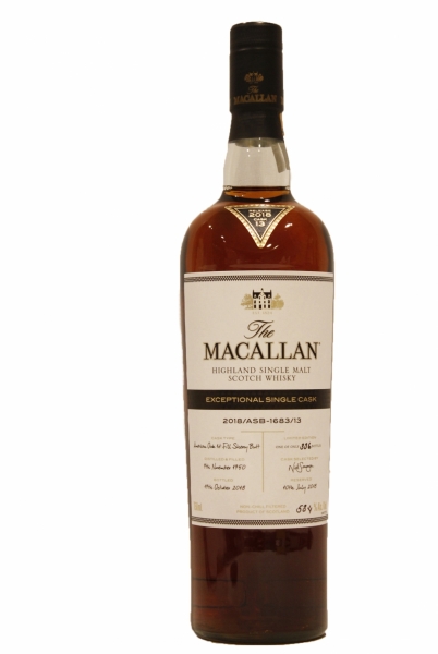Macallan Exceptional Single Cask 68 Years Old 1950