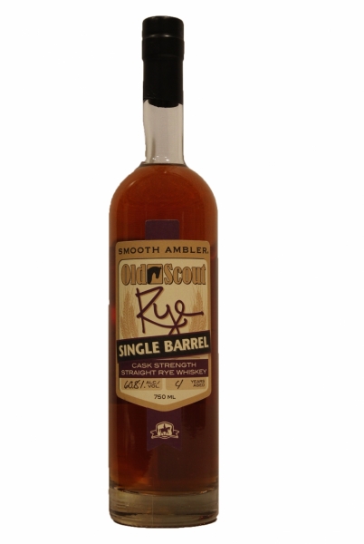 Smooth Ambler Old Scout 4 Years Old Single Barrel Cask Strength Rye Whiskey 60.8 Proof