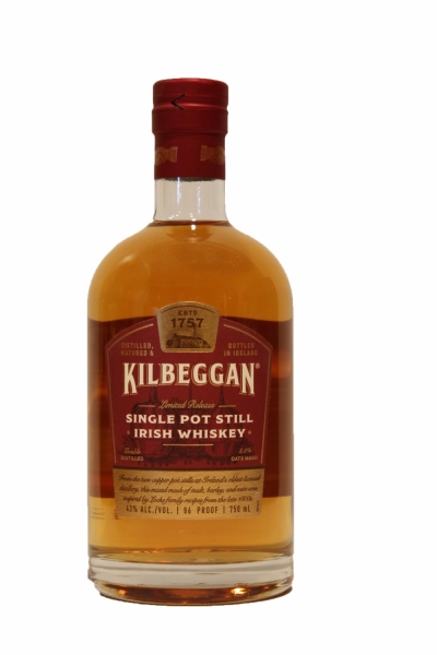 Kilbeggan Single Pot Still Irish Whiskey