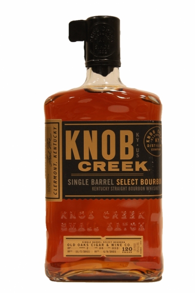 Knob Creek 9.5 Year Old Single Barrel Bourbon Bottled for Oaks Liquors Batch 1