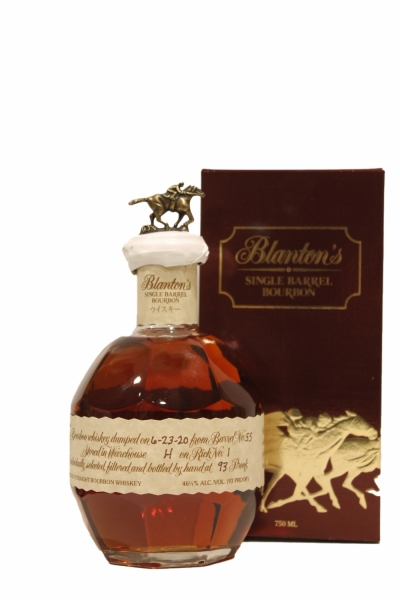 Blanton's Single Barrel Bourbon White Label Label 93 proof