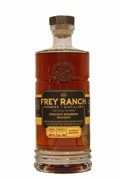Frey Ranch Non Chilled Filtered Staight Single Barrel Bourbon Bottled for Oaks Liquors