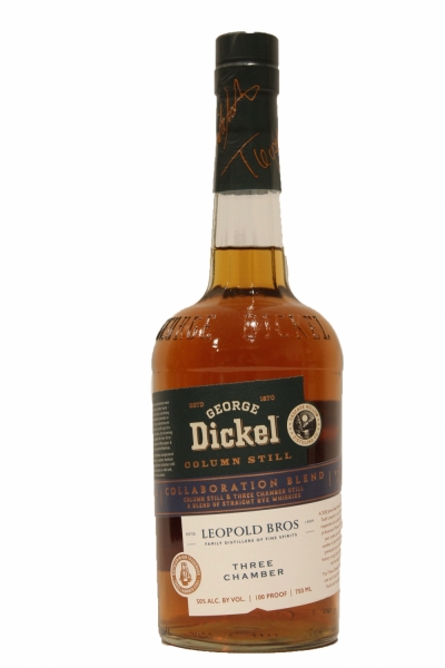 Dickel Collaboration Leopold bros ' Three Chambers' Blended Rye'