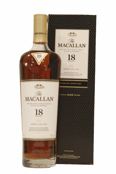 Macallan 18 Year Old Sherry Oak 2022 Release