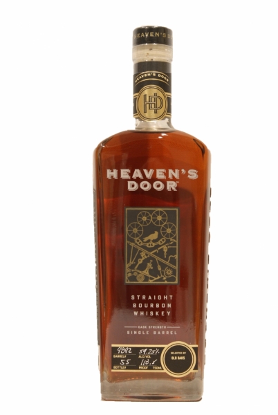 Heaven's Door Single Barrel Cask Strength Bourbon Bottled for Oaks Liquors