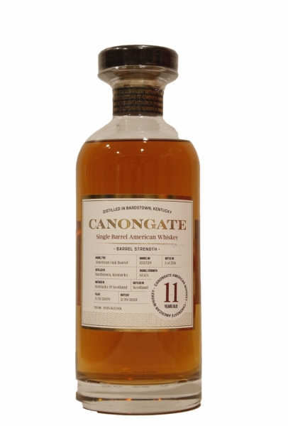 Canongate 11 Year Old Single Barrel American Whiskey Bottled in Scotland