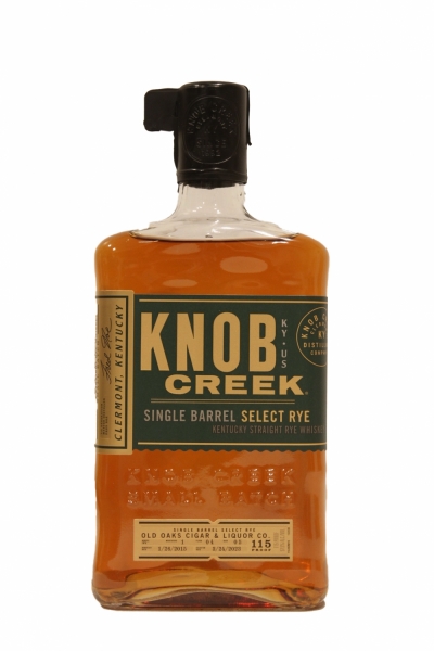 Knob Creek Single Barrel Select Rye Bottled for Oaks Liquors