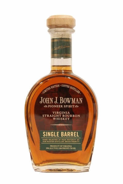 John J. Bowman Single Barrel 100 Proof Virginia Straight Bourbon Whiskey